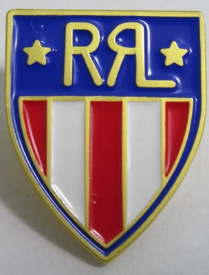 Retro Double RL Ralph Lauren USA Shield Brass Brooch Lapel Pin! - Image 1 of 4