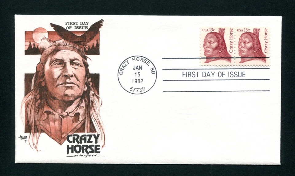 Sc. 1855 Chief Crazy Horse FDC - Marg - Image 1 of 1