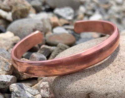 Tibetan Healing Copper Cuff Bracelet Unisex Handmade Copper Jewelry Gift for Her - Image 1 of 4