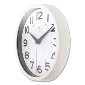 Infinity Instruments Metro Wall Clock, 9" Diameter, White Case, 1 AA (sold separ - Picture 1 of 6