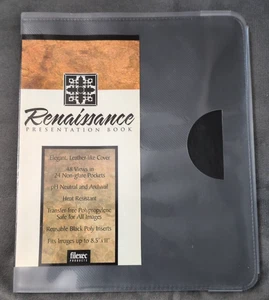 Filexec Renaissance Presentation Book Fits 14"x17" Views 24 Pockets New/Unused - Picture 1 of 5