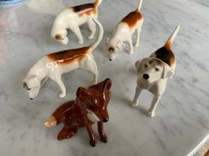 Beswick pottery fox and four hounds - Perfect - Picture 1 of 4