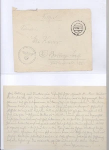 Dt. Feldpost 2. WK, Brief Dienstpost Niederlande mit Tarnstempel vv (10338) - Bild 1 von 2