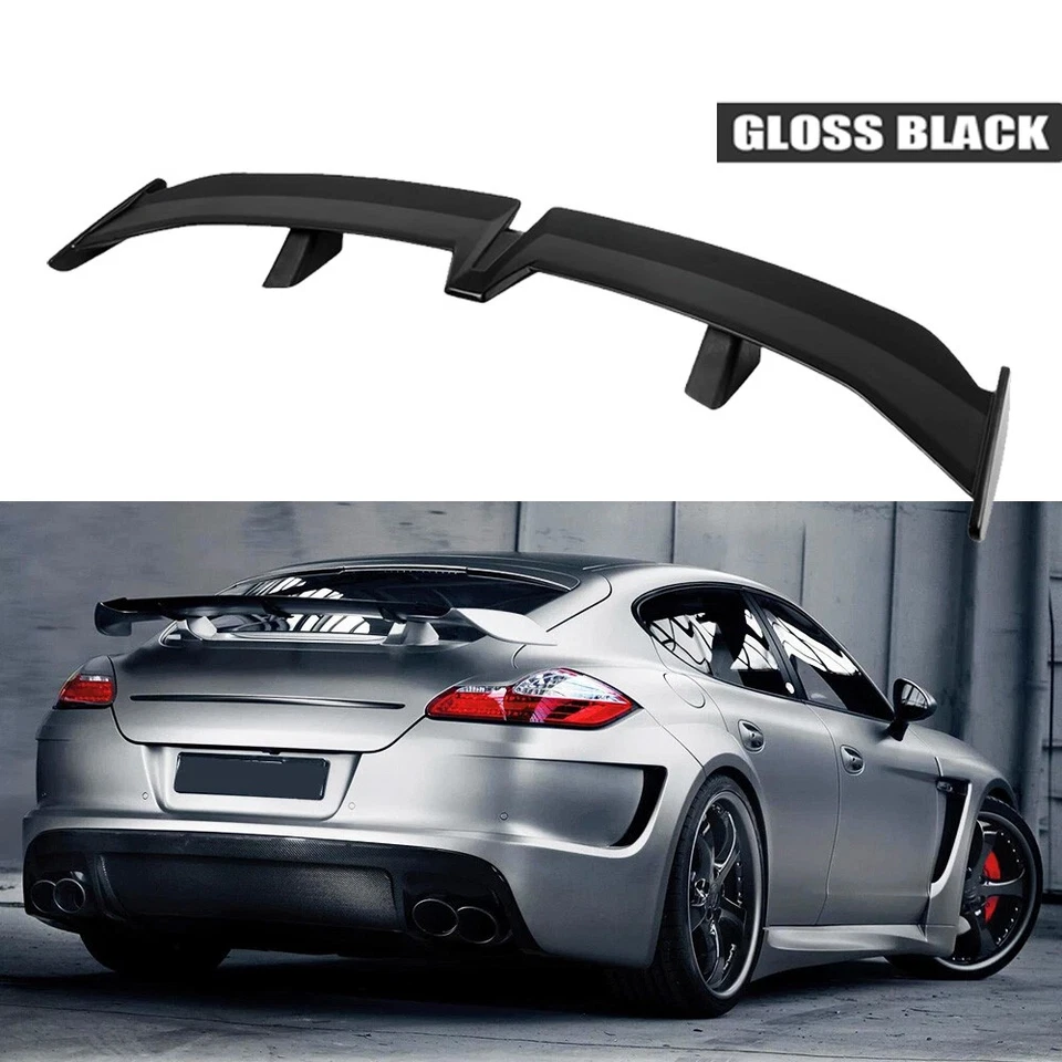 For Porsche Panamera 55" Rear Trunk Spoiler PRO Racing Rear GT Wing Gloss Black - Изображение 1 из 4