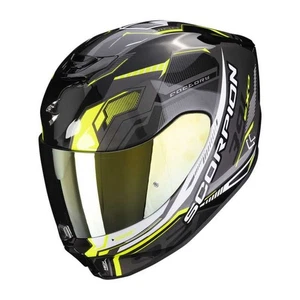 Scorpion Motorcycle Helmets - EXO 391 HAUT BK/SIL/YELL MED - Picture 1 of 1