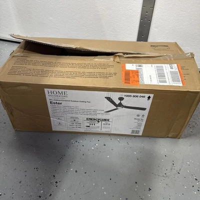 Home Decorator Collection Ester 54” LED Indoor/Outdoor Black 3 Blade Ceiling Fan - Image 1 of 4