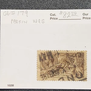 Great Britain #179 Perfin W & S - CV $82.50 - Lot #10547 - Picture 1 of 1