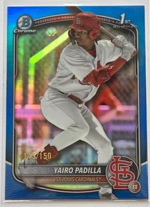 Yairo Padilla 2025 Bowman cromo azul verdadero 1er Bowman #145/150 #BCP-236 - Imagen 1 de 2