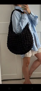 Cos Black Quilted Crossbody Bag - Picture 1 of 9