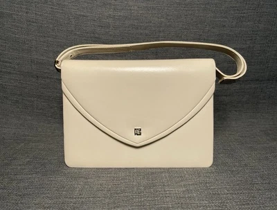 Women’s Pierre Balmain Purse Shoulder Bag Crème White Leather Foto 1 de 4