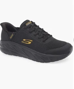 Sneakers Sketchers Hands Free Swift Fit nero/oro. Tg 6 Nuova! - Foto 1 di 20