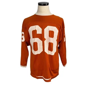 Vintage 60s Champion Ellet Football Jersey Orange/White Size XL Distressed - Picture 1 of 12