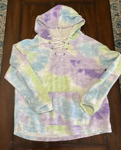 Southern Spirt Pastel Tie Dye Encaje Frontal Pullover Sudadera con Capucha Bolsillo Superior Mediano - Imagen 1 de 9
