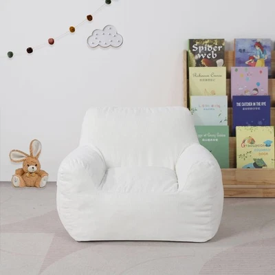 Silla con bolsa de frijoles para niños, sofá con bolsa de frijoles llena de espuma de pozo, silla para niños pequeños con co... Foto 1 de 4