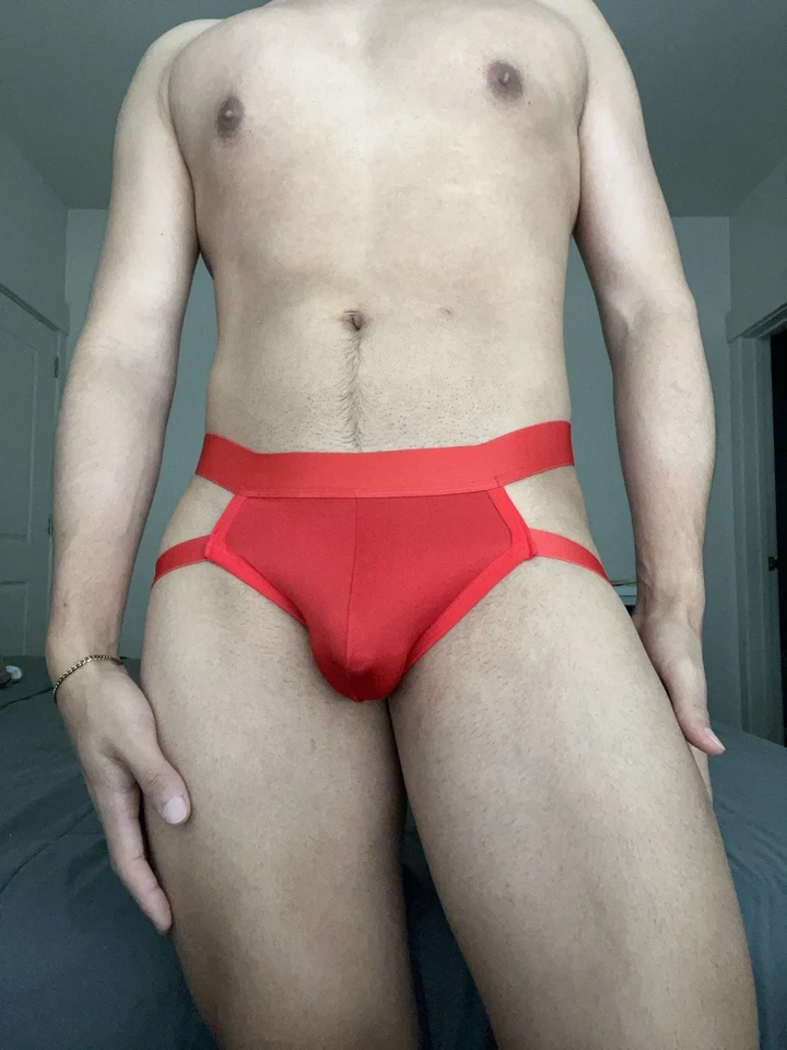 Men’s Sexy Red Jockstrap - Image 1 of 4