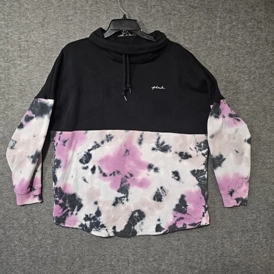 Victoria's Secret ROSA Varsity Crew Tie Dye Colorblock Rosa, Azul y Tostado Grande Foto 1 de 4