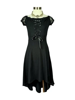 ROYAL BONES by TRIPP BLACK LACE OFF SHOULDER GOTHIC PIRATE PROM HI-LOW DRESS - Image 1 of 4