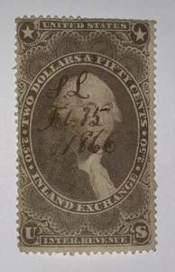 Travelstamps: 1862-71 US Stamp Scott# R84c Inland Exchange Washington used - Picture 1 of 7