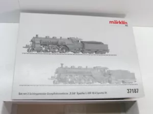 Märklin H0 37187 Dampflok-Paar -NUR LEERKARTON- (OVP) TOP #40122 - Bild 1 von 3