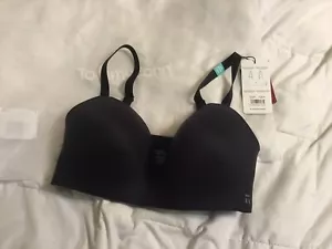 Tommy John Second Skin Lightly Lined Wireless Bra - Black - Size 34DD - Picture 1 of 3