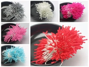 560 Pcs Glass Caviar Beads Head Artificial Flower Stamen Pistil Tips Double Head - Picture 1 of 25
