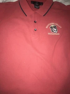 MAHONING VALLEY SCRAPPERS Golf Shirt By NIKE GOLF Men’s MEDIUM Red W/ Blue Logo - Picture 1 of 5