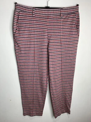 Lands' End tapered leg trousers L 14 16 VGC stretch fit knit jersey L26 cropped - Image 1 of 4