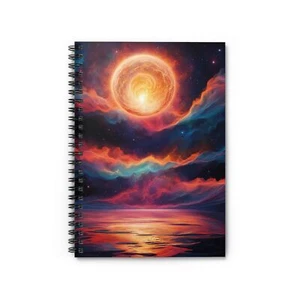 Celestial Art Spiral Notebook - Ruled Line, for Writing, Journaling, School - Picture 1 of 5
