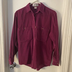 VTG 80s Gap Clothing Co Long Sleeve Women’s Button Up Corduroy Purple Size Small - Picture 1 of 5