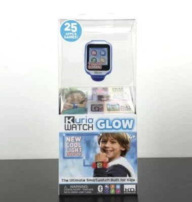 Kurio Glow Blue Smartwatch for Kids with Bluetooth, Apps, Camera & Games NEW - Image 1 of 3