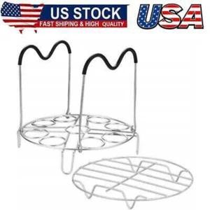 Steamer Cooling Rack Trivet Accessory Set, Include 9-holes Egg Steamer Cooking - Picture 1 of 8