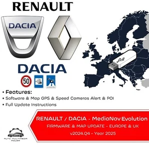RENAULT & DACIA 2025 - MediaNav Evolution Update Software + GPS Karten + Blitzer - Bild 1 von 14