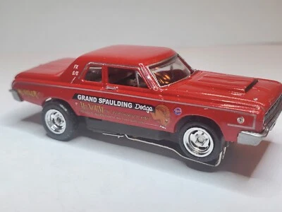 64 DODGE 330 ROJO, CHASIS ULTRA G HO Slot Car llantas cromadas neumáticos nuevos Foto 1 de 4