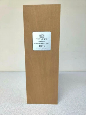 Caja de vino estuche de madera Taylor's Single Harest vintage puerto 1965 edición limitada Foto 1 de 4