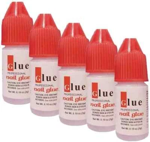 5 x 3G Extra Strong Nail Glue Clear Adhesive Acrylic False Nails Tips Art ✅⭐️✅ - Picture 1 of 1