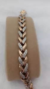 Sterling Silver Bracelet Gold Plated 925 - Picture 1 of 11