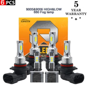 For Chevy Malibu 1997-2002 2003 LED Headlight High Low Fog Light Bulbs Combo Kit - Picture 1 of 14