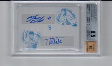 2014-15 Leaf Metal Dual Auto Cyan Printing Plate Timo Meier / Fortier Graded 8.5