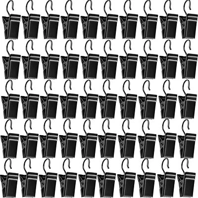 50 Pack Curtain Hooks Metal Clips, Light Clips for outside String Lights Curtain - Image 1 of 4