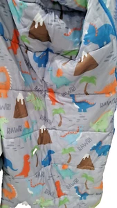 OLIVET Dinosaur Sleeping Bag Reversible Excellent Condition, Teal inside - Picture 1 of 9