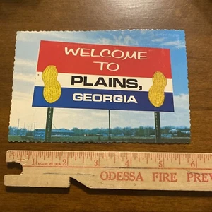 Jimmy Carter Home Town Plains Georgia Peanut Werbetafel - Bild 1 von 3