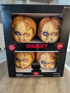 Chucky Doll Pathway Halloween Outdoor Lights Battery Operated Set Of 4 NEW - Picture 1 of 5