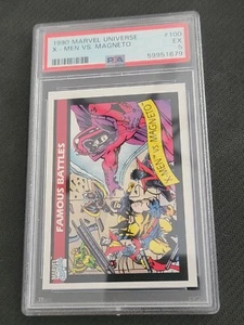 1990 MARVEL UNIVERSE X-MEN VS MAGNETO #100 PSA 5 EX - Picture 1 of 2