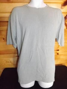Tommy Bahama Size XL Light Sage Green Silk Cotton Blend Crew Neck T-Shirt - Picture 1 of 4