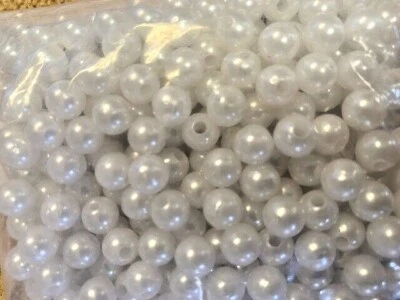 PACK 50 CT 8 MM CUENTAS BLANCAS SALMÓN, STEELHEAD, TRUCHA REUTILIZABLE  Foto 1 de 2