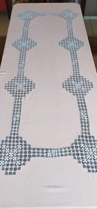 Tischdecke Tafeldecke Leinen Lochstickerei rosa - Bild 1 von 7