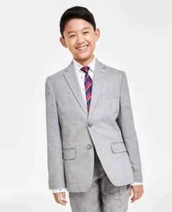 Tommy Hilfiger Brushed Herringbone Jacket Big Boys 10 Dark Gray Long Sleeves~ - Picture 1 of 19