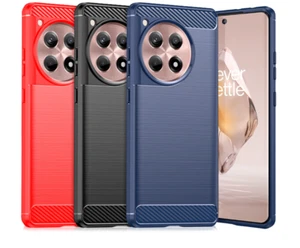 Case Slim Carbon Fiber Soft TPU Cover + Screen Protector For OnePlus 12 / 12R - Picture 1 of 28