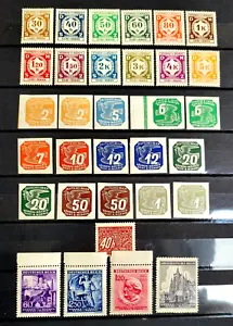 German occ. of Czechoslovakia lot of 32 stamps 1939 - 1941 ww2 , MNH - Picture 1 of 1