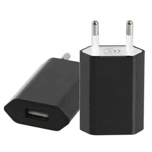 CARICABATTERIA PRESA CASA SPINA MURO ALIMENTATORE USB 5V 1A APPLE SAMSUNG GALAXY - Foto 1 di 1